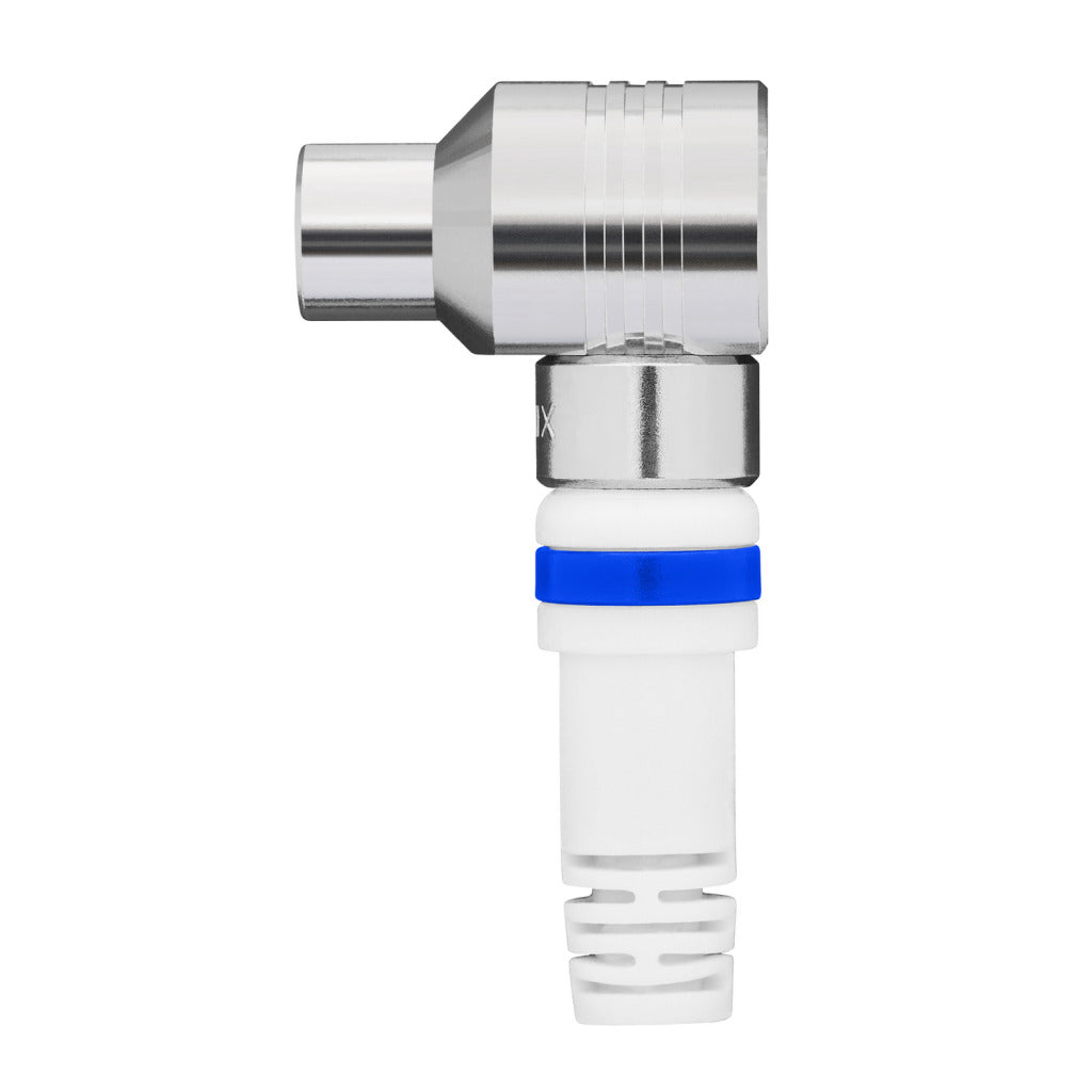 Technetix Tn-Rla 21-10-S Coaxkabel Male - Female Haaks 90° 10 M Wit/Zilver