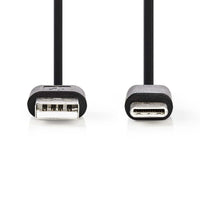 Nedis Ccgp60600Bk01 Usb 2.0-Kabel Type-C Male - A Male 0,1 M Zwart