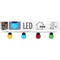 Tuinverlichting Lichtsnoer - 10 Gekleurde Led-Lampen