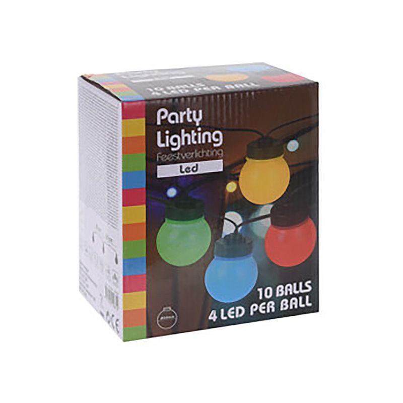 Tuinverlichting Lichtsnoer - 10 Gekleurde Led-Lampen