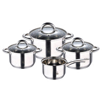 Renberg Alexander Pannenset Rvs - Inductie - 7 Delig - 4 Kookpannen Ø 16 - 18 - 20 - 24 Cm + 3 Deksels