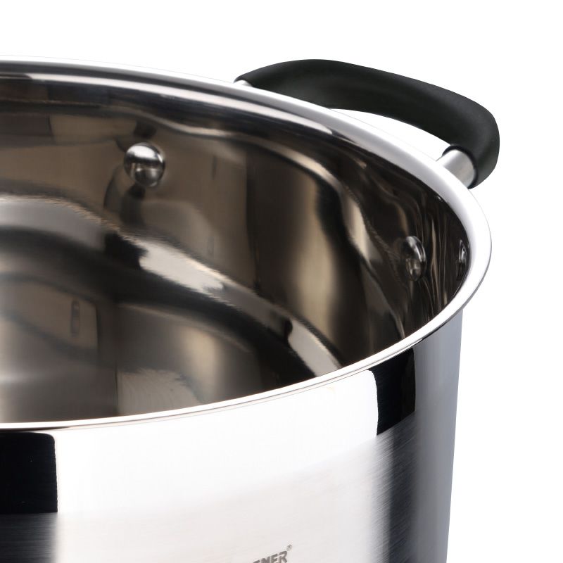 Bergner Midnight Rvs Soeppan Met Deksel - Inductie - 28Cm - 9.5L