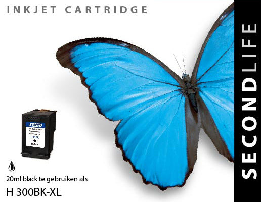 Kangaro Sl-11111071 Cartridge Secondlife Hp 300 Xl Zwart