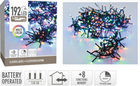 Clusterverlichting 192 Led - 1.4M - Multicolor - Batterij - Lichtfuncties - Geheugen - Timer