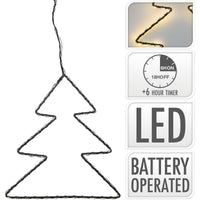 Kerstverlichting - Kerstboom 20 Cm - Met Timer - Op Batterijen