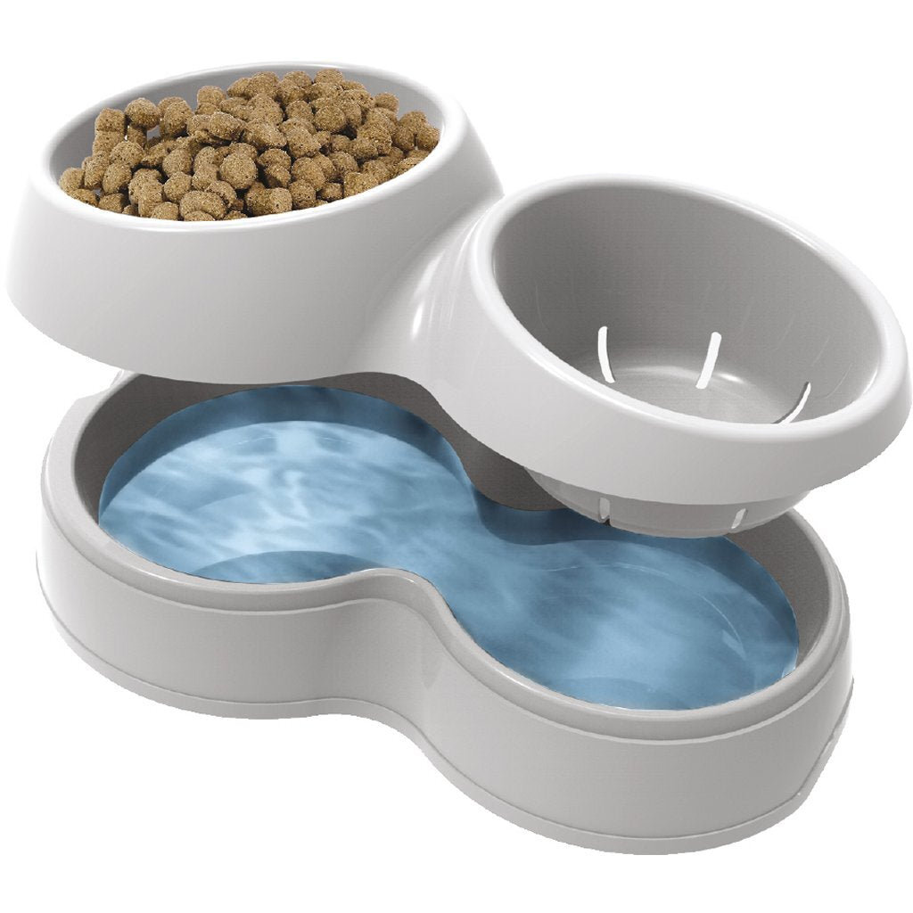 Bama Pet Voerderbak Met Waterreservoir 33X20X9 Cm Assorti