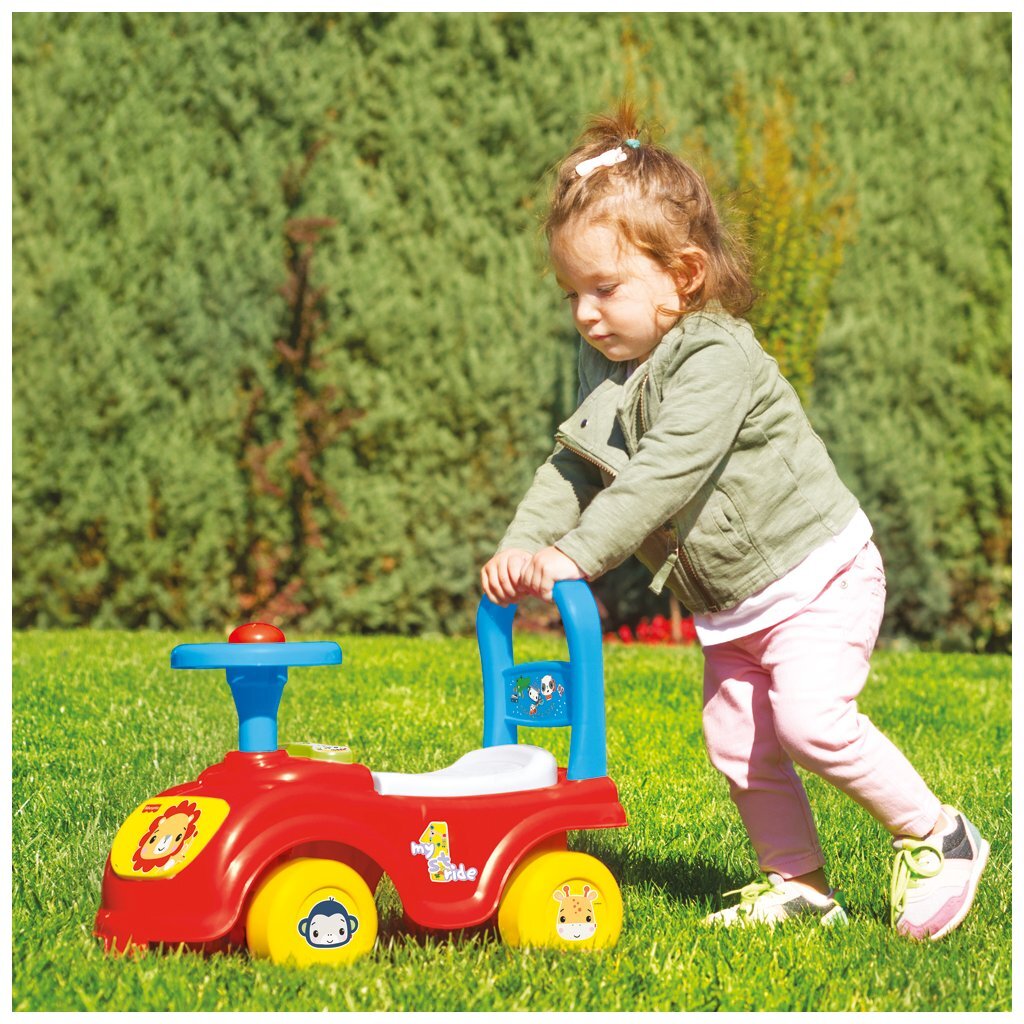 Fisher Price Loopauto + Toeter Rood/Blauw/Geel
