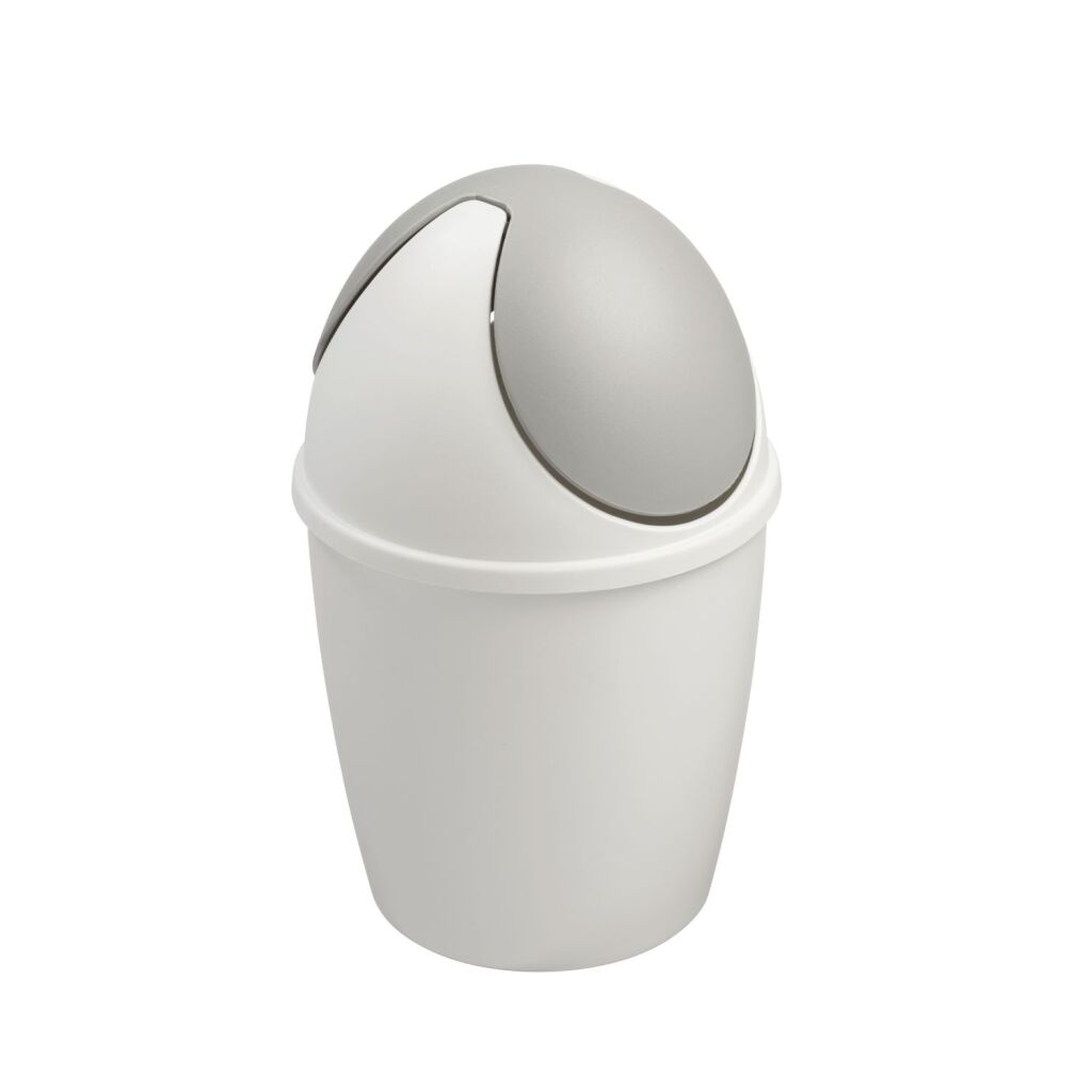 Sunware Tafelafvalemmer Met Swingdeksel 1.5L Wit/Zilver