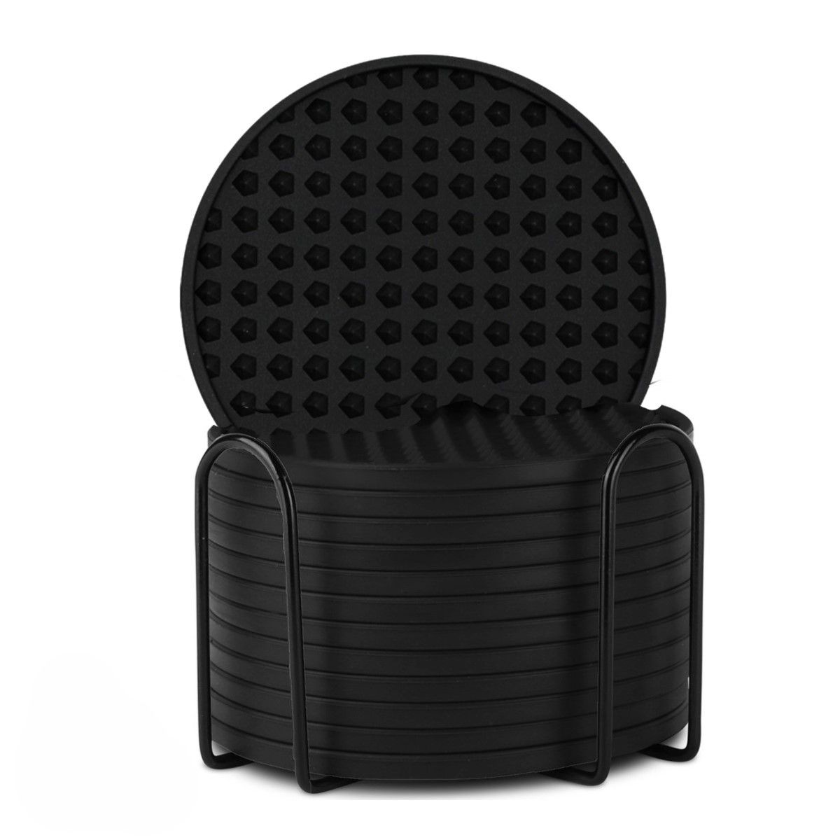 Ceruzo Siliconen Onderzetters Met Houder - Set Van 12 - Anti Slip