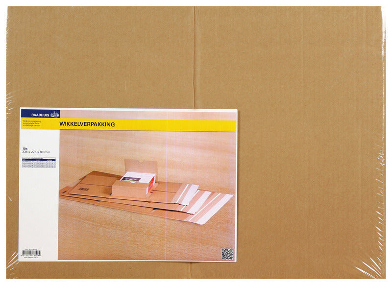 Raadhuis Rd-351158-10 Wikkelverpakking A4+ 335X275X80Mm Bruin 10 Stuks