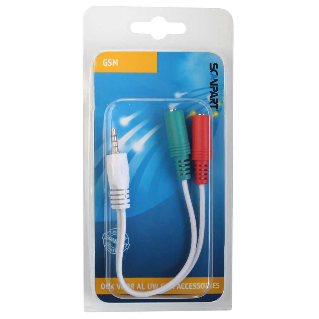 Scanpart Adapterkab.4P Jack->Mic En Stereo