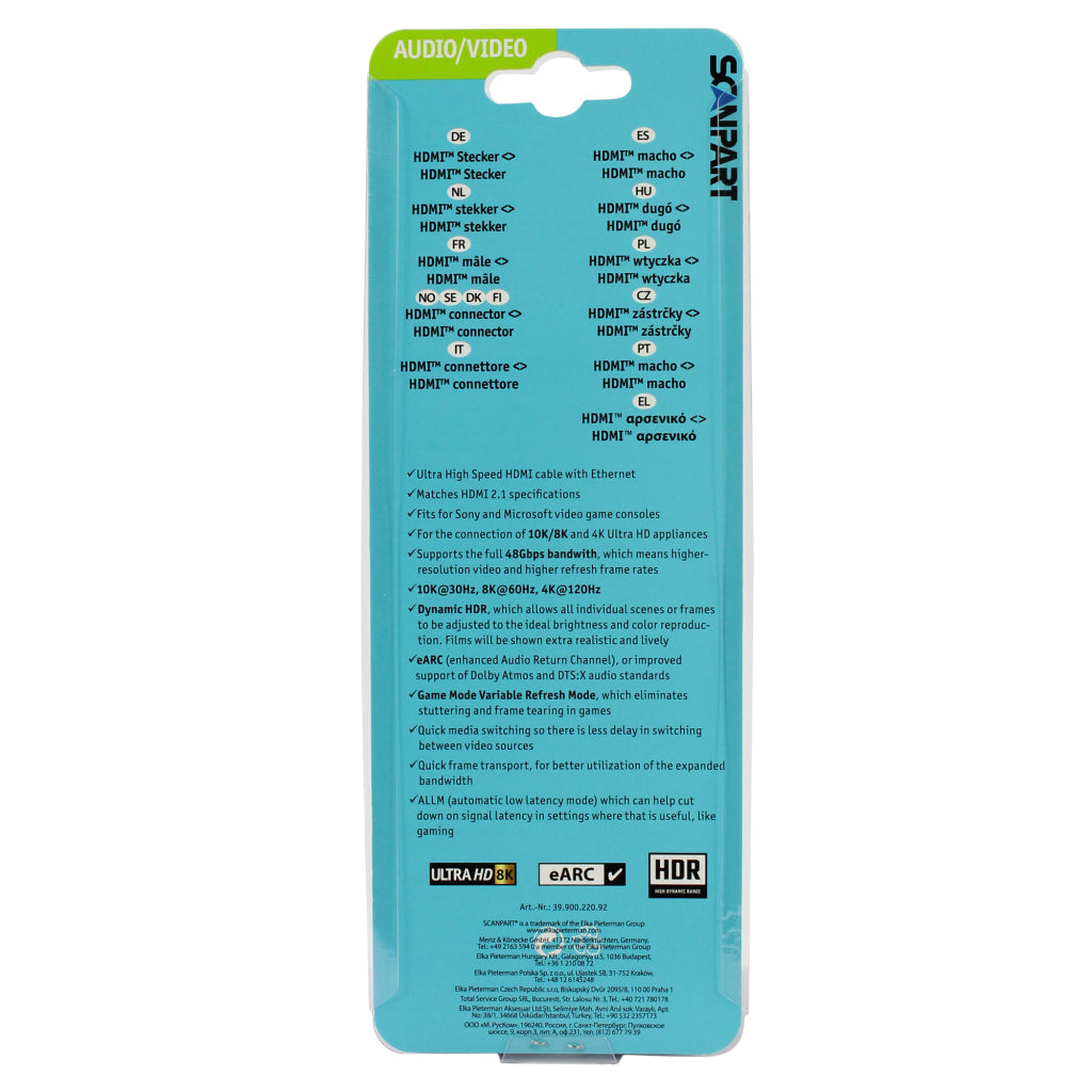 Scanpart Hdmi Kabel U.h. Speed 2.1 2,0M