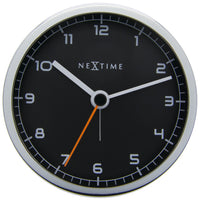 Nextime Ne-5194Zw Wekker 9 X 9 X 7.5 Cm, Metaal, Zwart, 'Company Alarm'