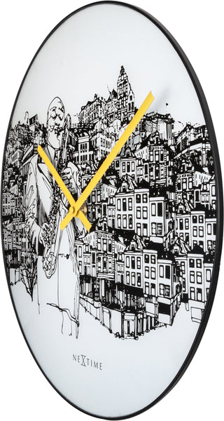 Nextime Ne-8192 Wandklok Sax City Ø 40 Cm