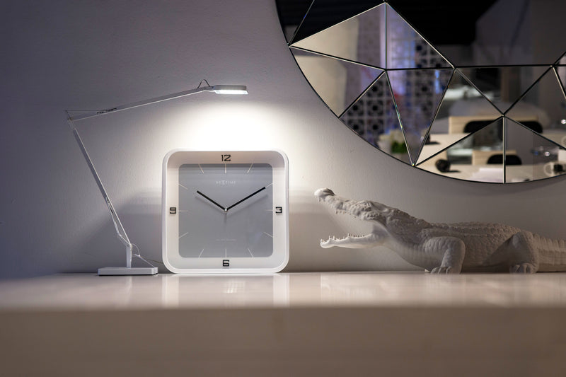 Nextime Ne-3518Wi Wandklok Square Wall 40 X 40 X 4 Cm Wit