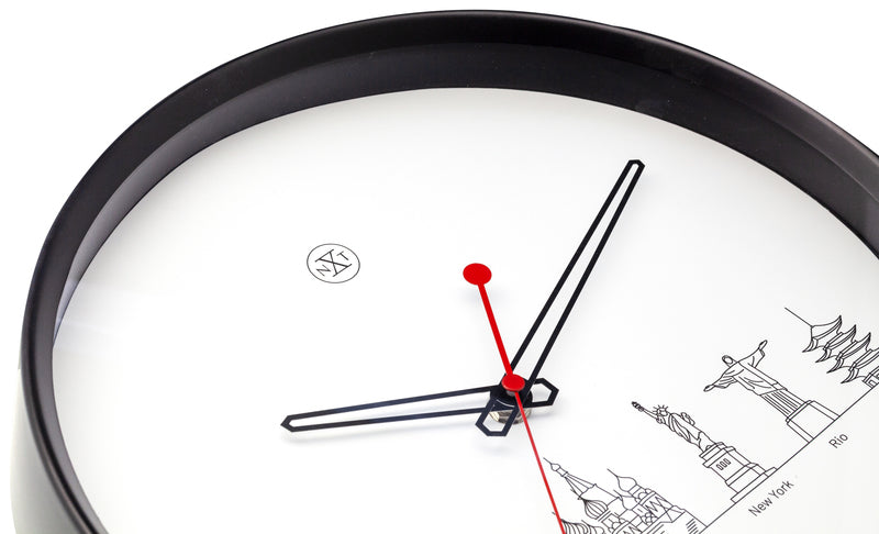 Nextime Nx-7350 Wandklok Nxt Worldtour Dia 30Cm Kunststof Zwart