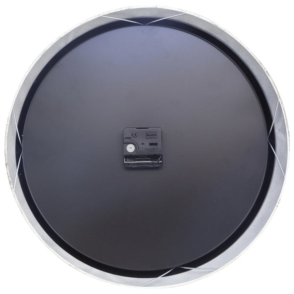 Nextime Ne-3290Zi Landelijke Wandklok - 39Cm - Stille Klok - Wit/ Zilver - "Classic"