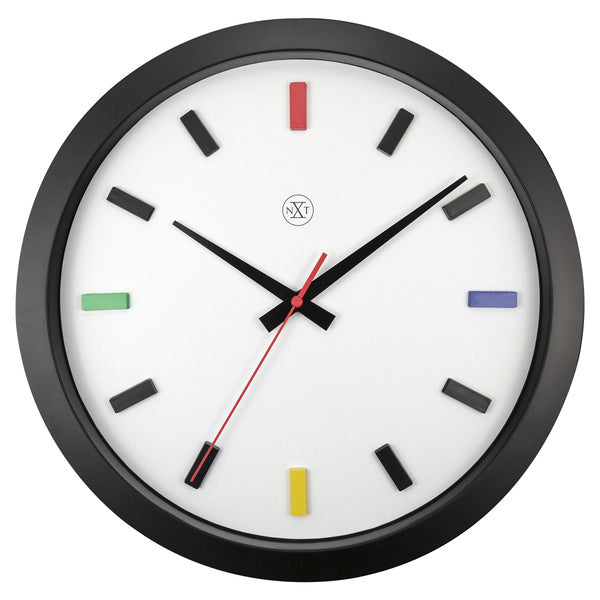 Nextime Nx-7362Di Kleurrijke Wandklok - 36Cm - Stille Klok - Multicolor - Nxt By - "Mix"