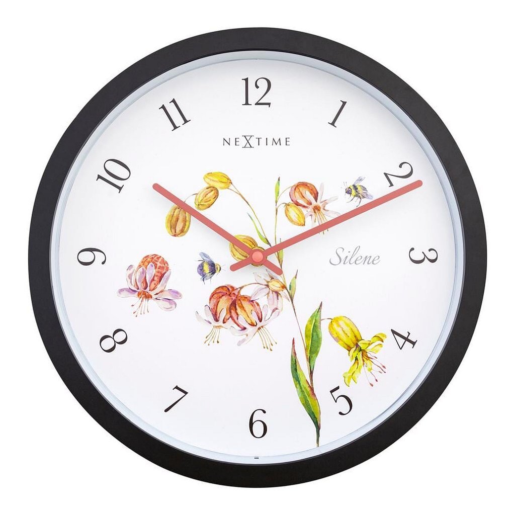 Nextime Ne-4316 Buitenklok Silene 30.5 Cm Zwart/Wit