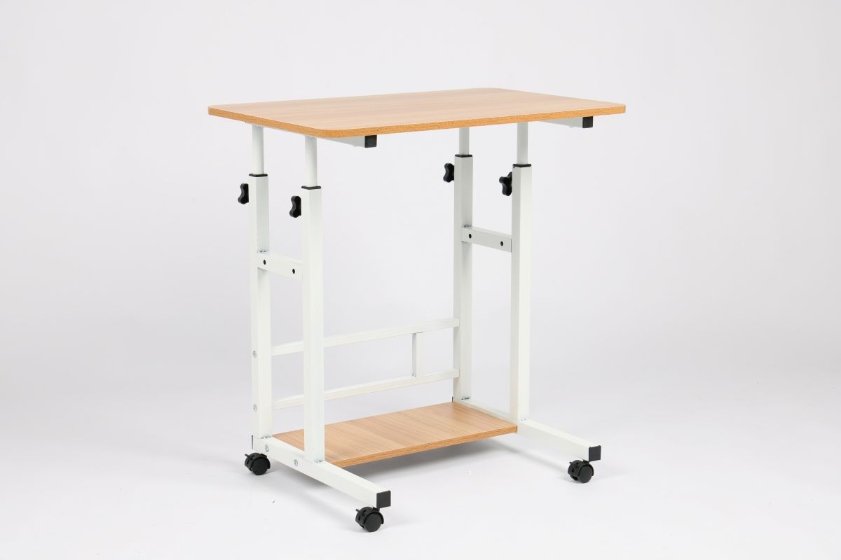 Ceruzo Laptoptafel - Verrijdbare Bedtafel - Verstelbaar In Hoogte 85Cm - Tafelblad 80X40Cm