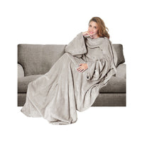 Giny Fleece Plaid Met Mouwen 150X200 Cm Pumice Stone