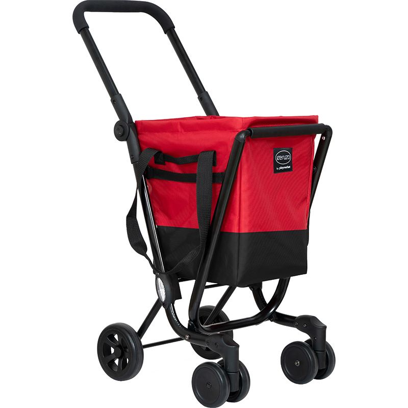 Ceruzo By Playmarket Easy Go Boodschappentrolley - Zwart-Rood