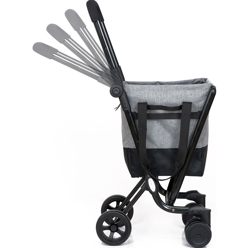 Ceruzo By Playmarket Easy Go Boodschappentrolley - Zwart-Grijs