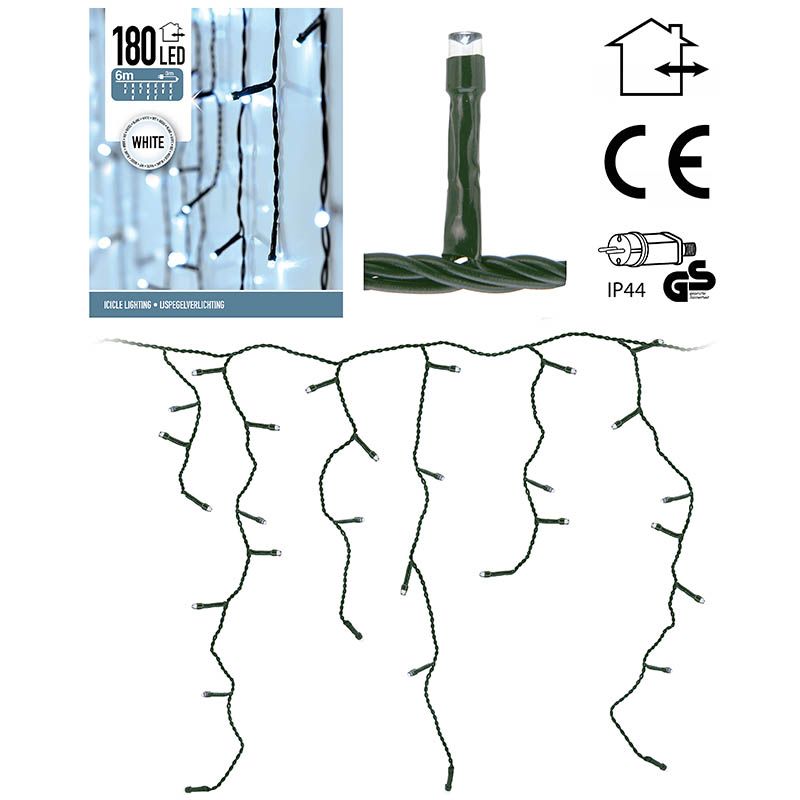 Ijspegel Verlichting - 180 Led - 6 Meter - Wit