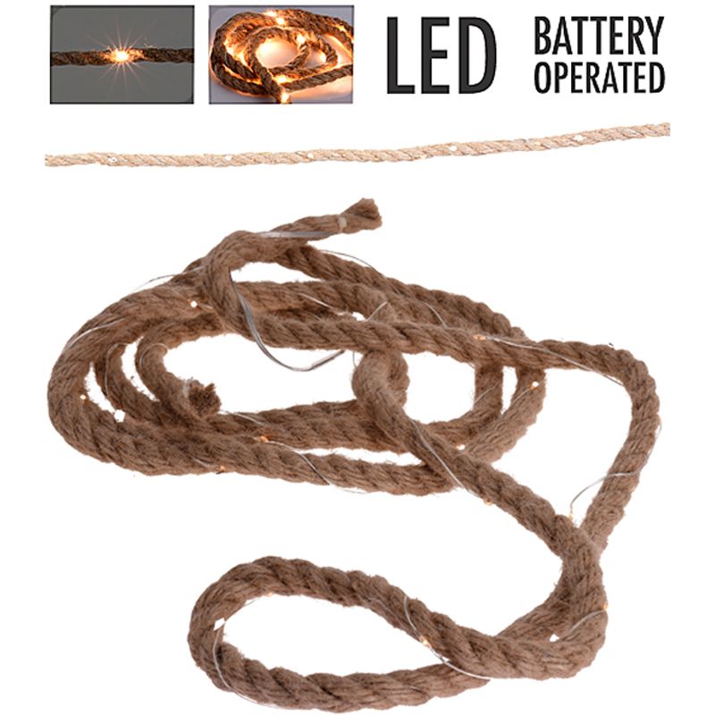 Jute Touw Met Ledverlichting - 1.50 Meter