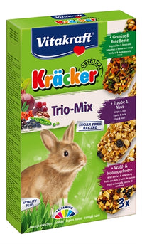 Vitakraft Crackers Lapin Nain Noix/Fruits des Bois/Légumes 3 EN 1