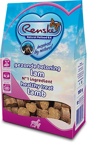 Renske Healthy Reward Hearts Agneau 150 GR