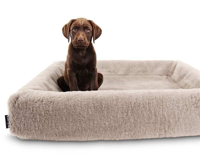 Bia Bed Fleece Cover Dog Bed Taupe