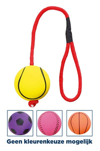Trixie Sportbal Aan Touw Schuimrubber Drijvend Assorti 6X6X30 CM