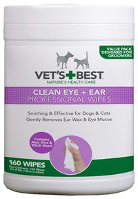 Vets Best Clean Ear / Eye Wipes Dog 160 ST