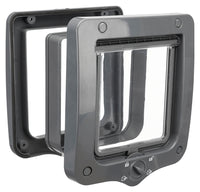 Trixie 4-Way Cat Flap Including Tunnel Piece Gray 20X22 CM