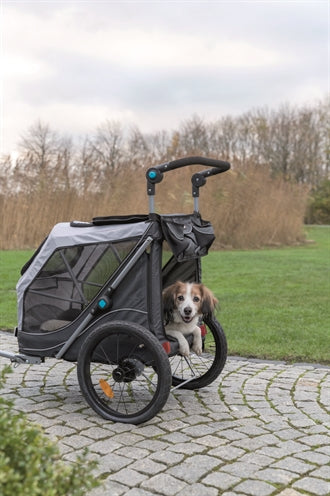 Trixie Remorque de vélo pliable pour chien Gris