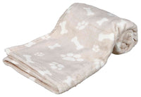Trixie Dog Blanket Kenny Fleece Bone / Paws Beige 75X50 CM