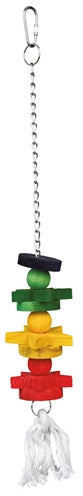 Trixie Jouet Oiseau Sur Chaîne Avec Corde / Bois Multicolore 30 CM