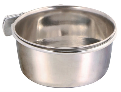 Bol d'alimentation en acier inoxydable monté sur vis Trixie