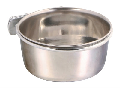Bol d'alimentation en acier inoxydable monté sur vis Trixie