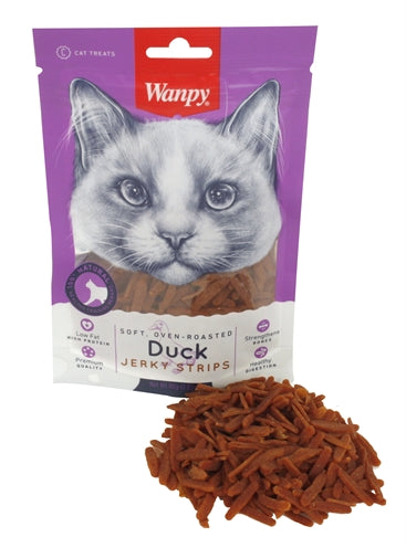 Wanpy Lanières de Canard Jerky Rôti au Four 80 GR