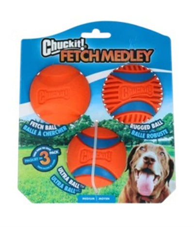 Chuckit Fetch Medley Gen 3 MOYEN 3 PCS