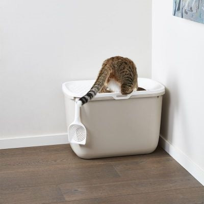 Savic Litter Box Hop In Anthracite / White 58.5X39X39.5 CM