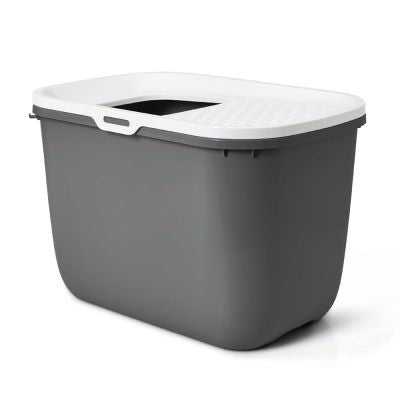 Savic Litter Box Hop In Anthracite / White 58.5X39X39.5 CM