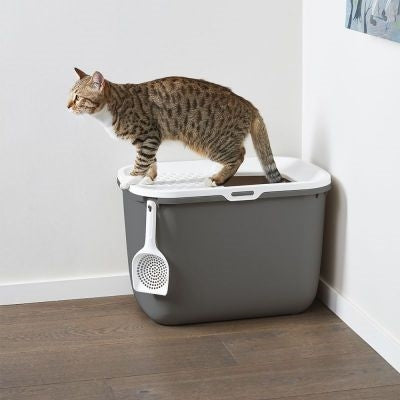 Savic Litter Box Hop In Anthracite / White 58.5X39X39.5 CM