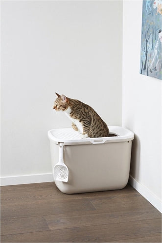 Savic Litter Box Hop In Mocca / White 58.5X39X39.5 CM