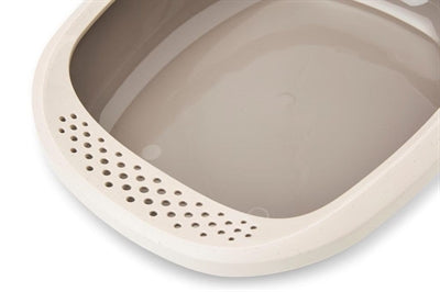Savic Litter Box Happy Planet Gizmo With Rim Mocca / Warm Gray 44X35.5X12.5 CM