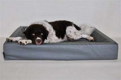 Housse de panier pour chien en simili cuir Bia Bed gris