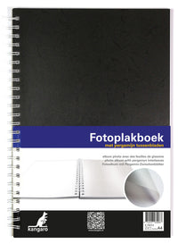 Kangaro K-750113 Fotoplakboek 33X23Cm Zwart. Met Pergamijnvellen. 36+36 Vel