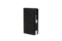 Juscha Ju-962201 Pasjeshouder Clicksafe Rfid Nappaleer Zw/Zi 8 Pasjes Met Opbergvak Voor Muntgeld